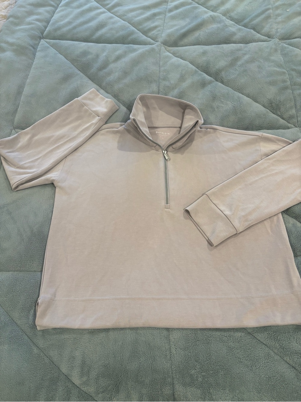 lululemon athletica Light Taupe Quarter-Zip Women's Sweater
